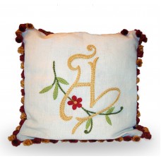 Cuscino Ricamo Monogramma A