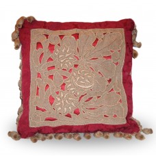 Cuscino Ricamo Traforo Fucsia